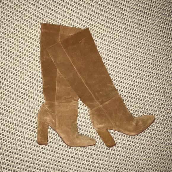Chinese Laundry brand Suede Block Heel Knee-High Boots - Picture 1 of 2